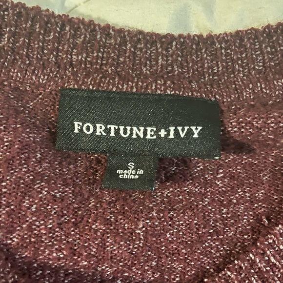Fortune + Ivy Maroon Sweater - Picture 2 of 7